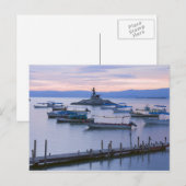 Chapala-meer eiland en steiger briefkaart (Voorkant / Achterkant)