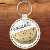 Chapati Roti Indian Food Brood Bakkerij Sleutelhanger (Voorkant)