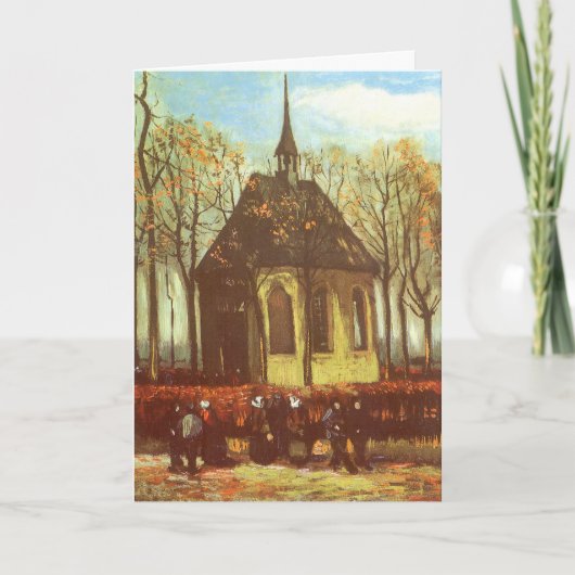 Chapel at Nuenen, gemaakt door Vincent van Gogh, K Feestdagen Kaart (Voorkant)