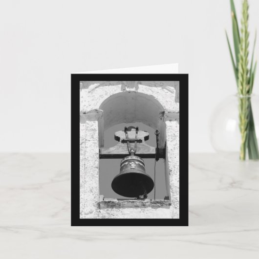 Chapel Bell Faro Zwart-wit Verticale Sticker Kaart (Voorkant)