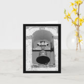 Chapel Bell Faro Zwart-wit Verticale Sticker Kaart (Gele Bloem)