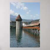 Chapel Bridge, Lucerne, Switzerland Poster (Voorkant)