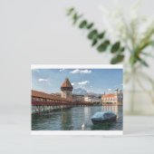 Chapel Bridge Lucerne, zwitserland Briefkaart (Staand voorkant)