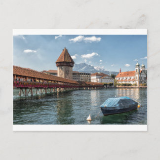 Chapel Bridge Lucerne, zwitserland Briefkaart