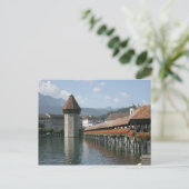 Chapel Bridge, Lucerne, Zwitserland Briefkaart (Staand voorkant)