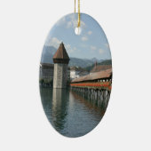 Chapel Bridge, Lucerne, Zwitserland Keramisch Ornament (Rechts)
