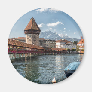 Chapel Bridge Lucerne, zwitserland Magneet