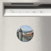 Chapel Bridge, Lucerne, Zwitserland Magneet (Insitu (Vaatwasser))