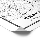 Chapel Hill Kaart Poster (Hoek)