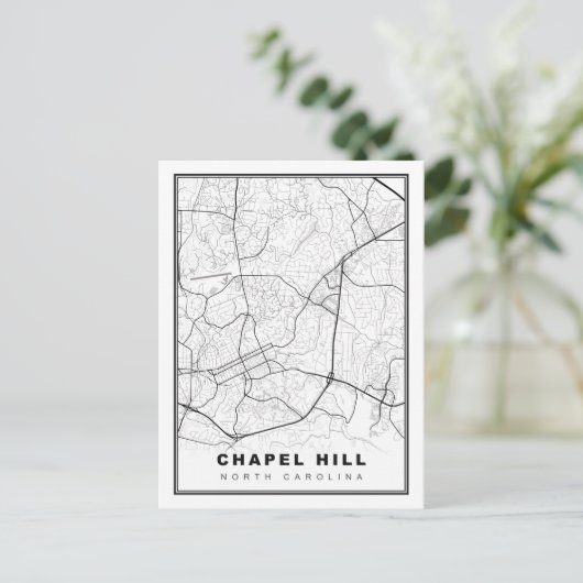 Chapel Hill Map Feestdagenkaart (Staand voorkant)