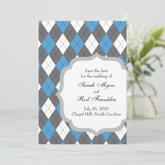 Chapel Hill NC Save the Date (Staand voorkant)