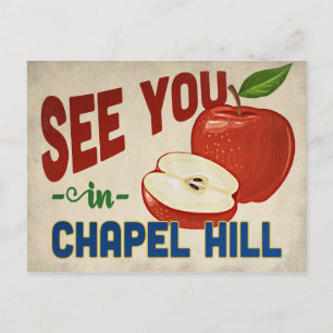 Chapel Hill North Carolina Apple - Vintage Travel Briefkaart