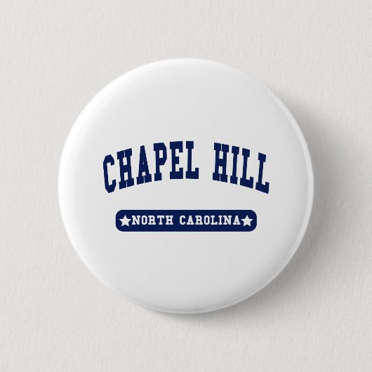 Chapel Hill North Carolina College Style shirt Ronde Button 5,7 Cm (Voorkant)