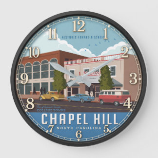 Chapel Hill North Carolina Historic Travel Poster Grote Klok