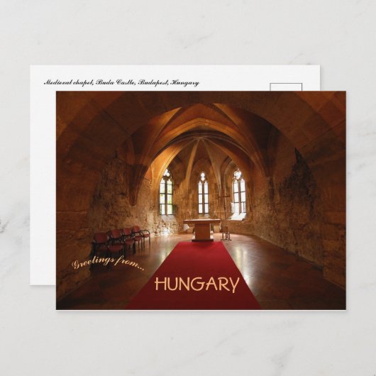 Chapel in boedapest hongarije briefkaart (Voorkant / Achterkant)