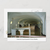 Chapel in de catacomb onder de Sint-Peter Basilica Briefkaart (Voorkant / Achterkant)