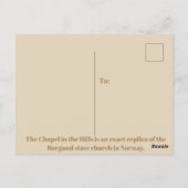 Chapel in de heuvels briefkaart (Achterkant)