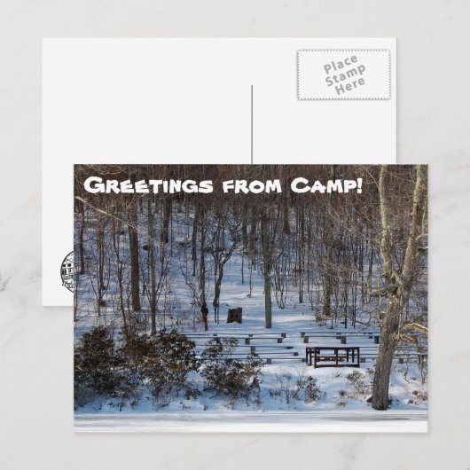 Chapel in de winter briefkaart (Voorkant / Achterkant)