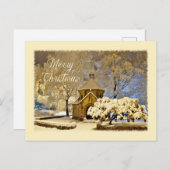 Chapel in een stille nacht feestdagenkaart (Voorkant / Achterkant)