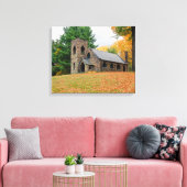 Chapel in herfst canvas afdruk (Insitu (Woonkamer))