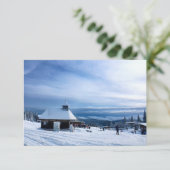 Chapel in het Alpen Sneeuwgebergte Bedankkaart (Staand voorkant)