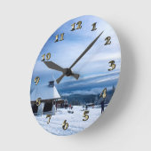 Chapel in het Alpen Sneeuwgebergte Ronde Klok (Hoek)