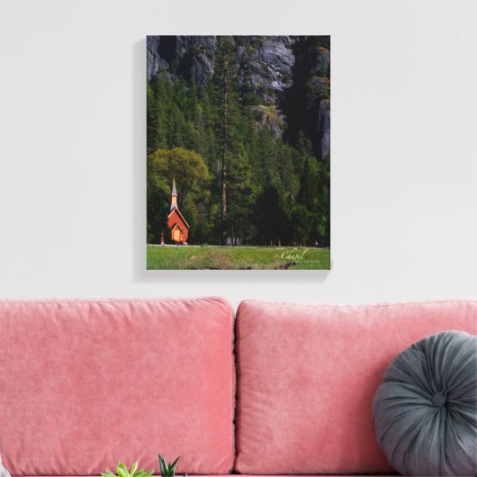 Chapel in Yosemite Canvas Afdruk (Insitu (Woonkamer))