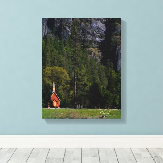 Chapel in Yosemite Canvas Afdruk (Insitu (Houten vloer))