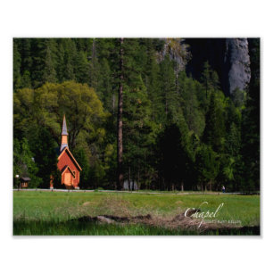 Chapel in Yosemite Foto Afdruk