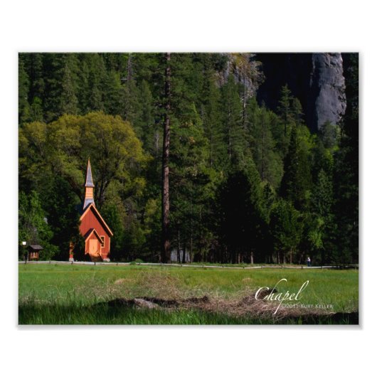 Chapel in Yosemite Foto Afdruk (Voorkant)
