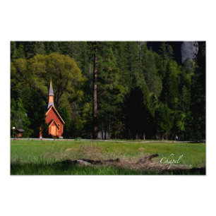 Chapel in Yosemite Foto Afdruk