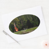 Chapel in Yosemite Ovale Sticker (Envelop)