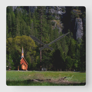 Chapel in Yosemite Vierkante Klok