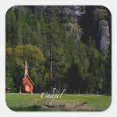 Chapel in Yosemite Vierkante Sticker (Voorkant)