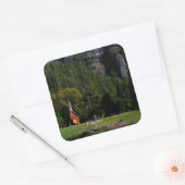 Chapel in Yosemite Vierkante Sticker (Envelop)