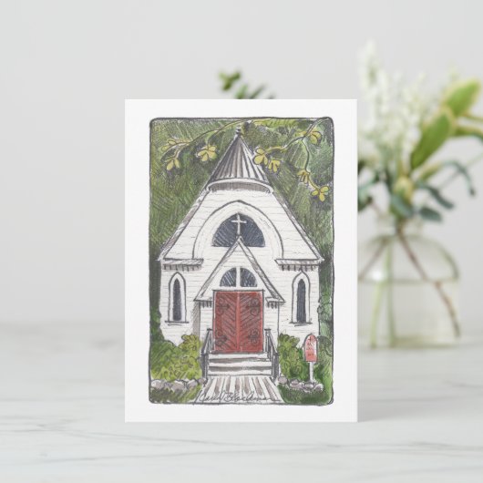 Chapel of the Good Shepherd Chautauqua Flat Card Kaart (Staand voorkant)