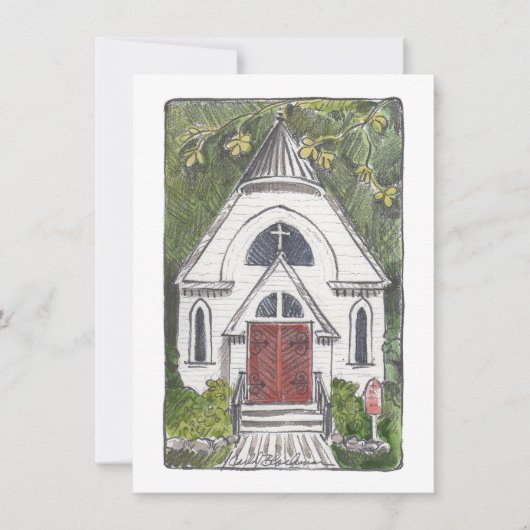 Chapel of the Good Shepherd Chautauqua Flat Card Kaart (Voorkant)