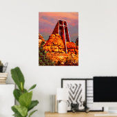 "Chapel of the Heilige Kruis" "Sedona Art" Poster (Thuiskantoor)