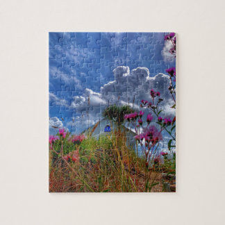 Chapel op de puzzel van de heuvel legpuzzel