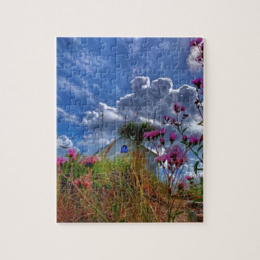 Chapel op de puzzel van de heuvel legpuzzel (Verticaal)