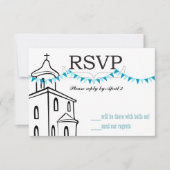 Chapel RSVP-formaat voor RSVP-enveloppen RSVP Kaartje (Voorkant)