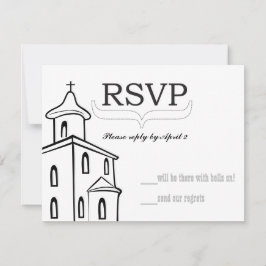 Chapel RSVP-formaat voor RSVP-enveloppen RSVP Kaartje