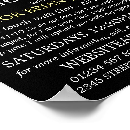 Chapel Silhouette, Christelijke bijbelklasse Adver Poster (Hoek)