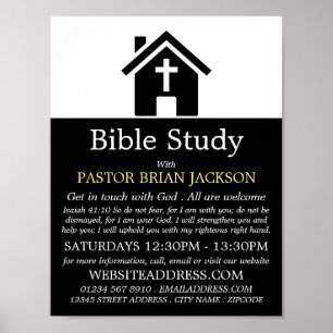 Chapel Silhouette, Christelijke bijbelklasse Adver Poster