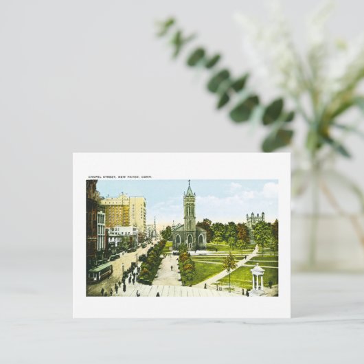 Chapel Street, New Haven, Connecticut Briefkaart (Staand voorkant)