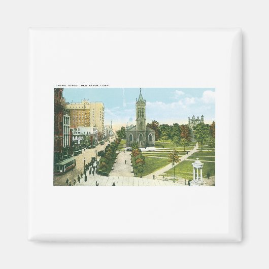 Chapel Street, New Haven, Connecticut Magneet (Voorkant)