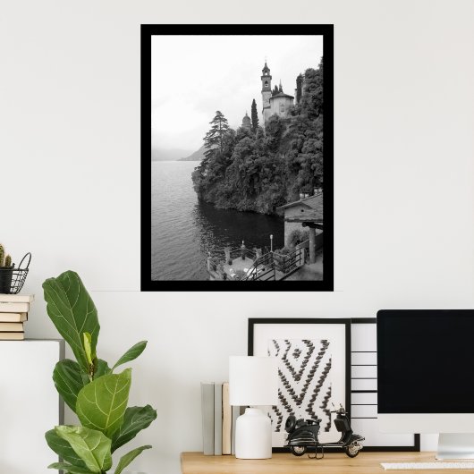 Chapel Uitzicht B&W Poster (Thuiskantoor)