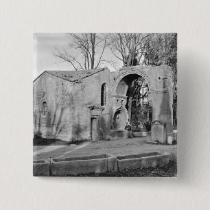 Chapel van Saint-Accurse Vierkante Button 5,1 Cm