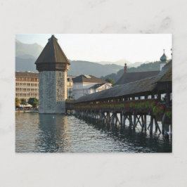 Chapelbrug in Lucerne Zwitserland Briefkaart