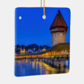 Chapelbrug, Kapellbrucke, Lucerne, Zwitserland Keramisch Ornament (Rechts)